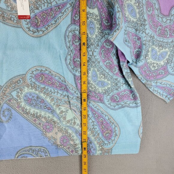 New Talbots Womens 3Xp Cashmere Paisley Crewneck Pullover Sweater Petite Plus - Picture 5 of 5